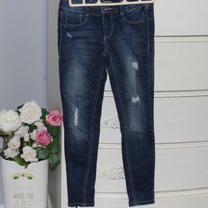 MUDD -Distressed Blue Legging -Girls S-10